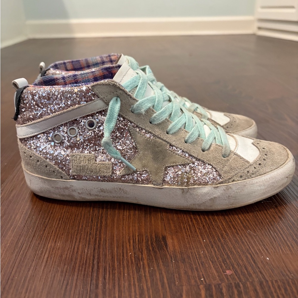Golden Goose Glitter Mid Star Sneakers